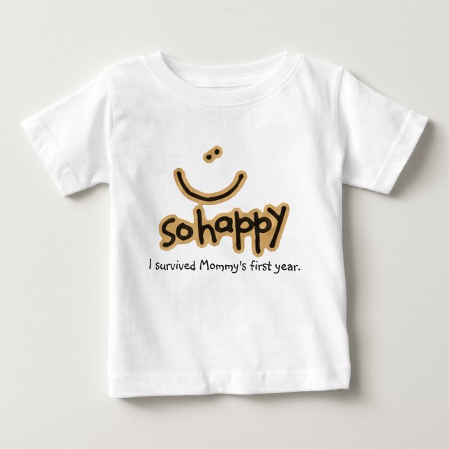 Tan feliz: sobreviví a la camiseta de primer año d (Anverso)