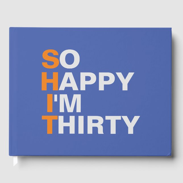 Tan feliz soy el libro de fiestas de 30 años (Anverso)