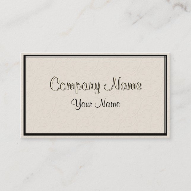 Tan floral Grabado en relieve con tarjeta de visit (Anverso)