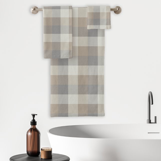 Tan Gray Ivory Neutral Rustic Plaid (Subido por el creador)