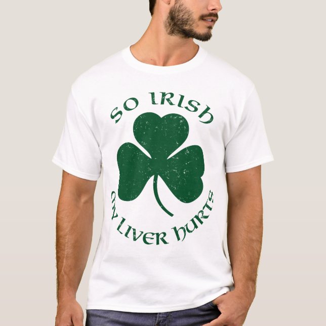 Tan irlandés mi hígado daña la camiseta (Anverso)