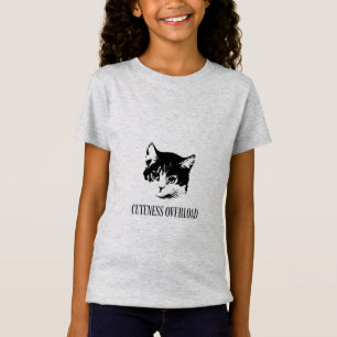 ¡Tan lindo! Camiseta de gato divertido con un ador