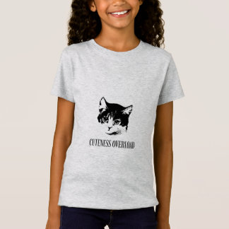 ¡Tan lindo! Camiseta de gato divertido con un ador