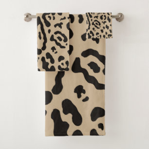 Tan Marrón y Negro Estampado de Guepardo Leopardo 