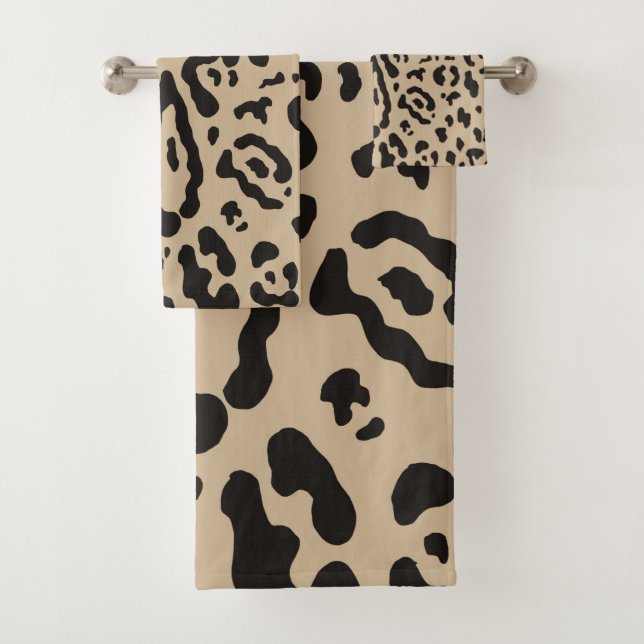 Tan Marrón y Negro Estampado de Guepardo Leopardo  (In situ)