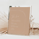 Tan Minimalista menú Boda de caligrafía<br><div class="desc">Diseñado para coordinar con para la colección de invitaciones a bodas "Arches Minimalistas". Para cambiar detalles, haga clic en "Detalles". Para mover el texto o cambiar el tamaño, la fuente o el color, haga clic en "Editar usando la herramienta de diseño". Vea el enlace de la colección en esta página...</div>