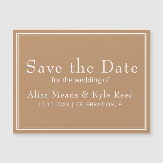 Tan Minimalista moderno Beige (Anverso)