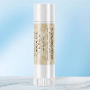 Tan papel pergamino estilo labio etiqueta de tubo 