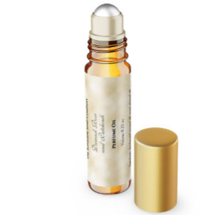 Tan Parchment Style Perfume Roller Etiqueta de la 