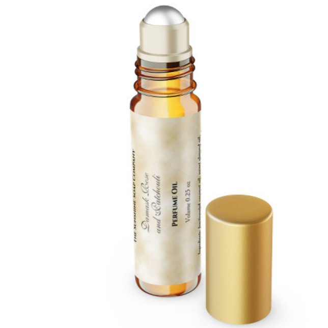 Tan Parchment Style Perfume Roller Etiqueta de la  (Subido por el creador)