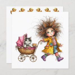 Tan preciosa invitación a un tema de Baby Buggy