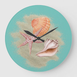 Tan Seasheles Arena en el Reloj de Pared de Playa