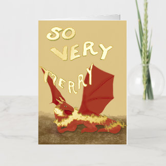 Tan, tan alegre, Dragón Rojo, tarjeta de felicitac