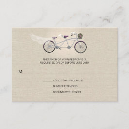 Tandem Plum Boda de bicicletas Faux Linen RSVP
