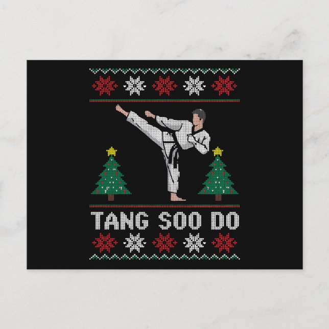 Tang Soo Do Suéter Feo de Navidad Artes Marciales (Anverso)