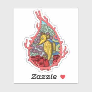 Tanga el pegatina del contorno del Seahorse