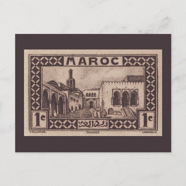 Tánger, Marruecos - postal (Anverso)