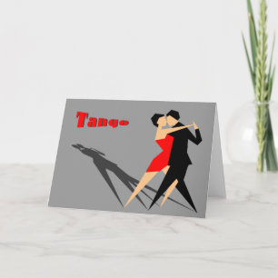 tango cúbico de la tarjeta de felicitación