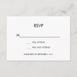 Tangram Heart Wedding RSVP Card Black Gold Silver