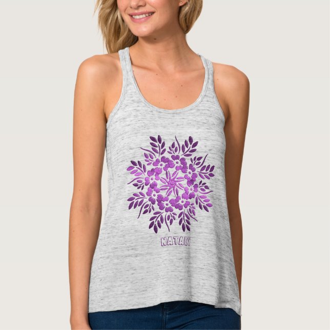 Tank Floral Purple Mandala Top (Anverso)