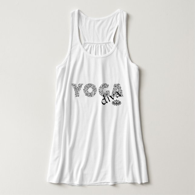Tank Racerback Flowe de YOGA Bella Top (Diseño del anverso)