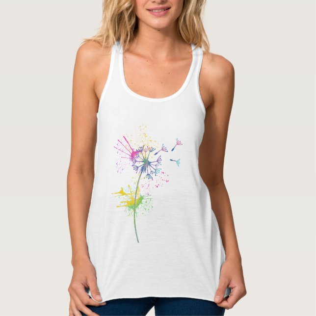 Tank Racerback Flowy Bella+Canvas Femeninas Top (Anverso)