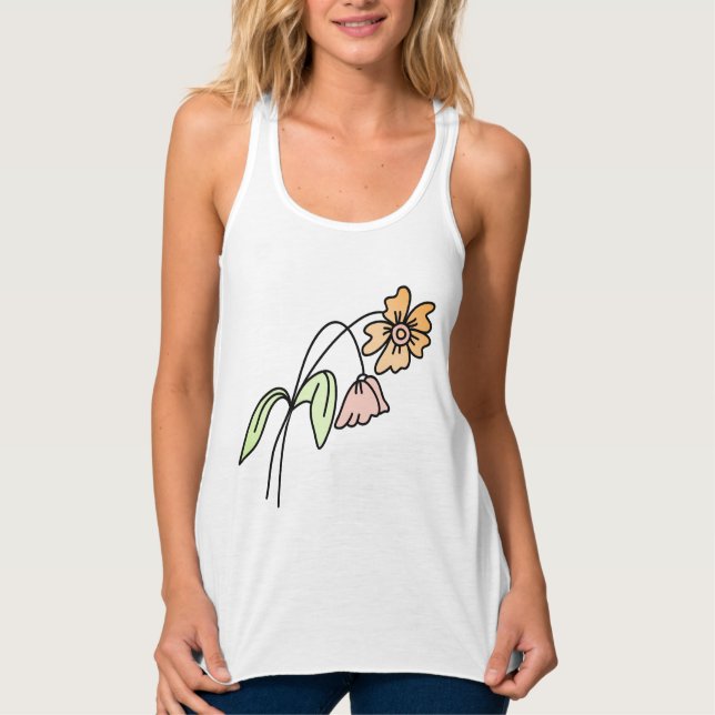 Tank Racerback Flowy Bella+Canvas Femeninas Top (Anverso)