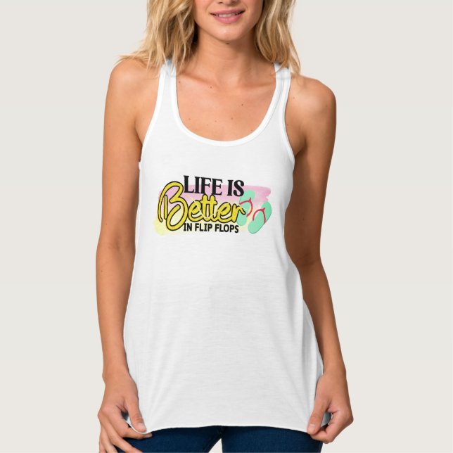 Tank Racerback Flowy Bella+Canvas Femeninas Top (Anverso)
