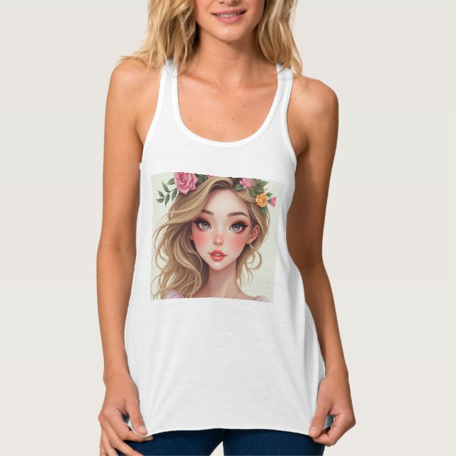 Tank Racerback Flowy Bella+Canvas Femeninas Top (Anverso)