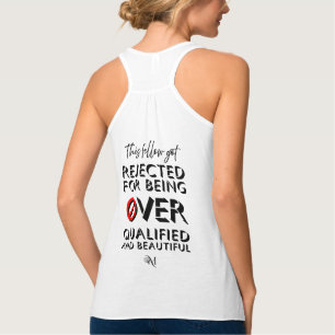 Tank top : Over Qualified (blanco)