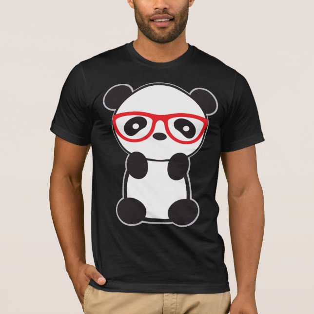 Tank's Tank Top de Gafas Rojas Panda Masculinas (Anverso)