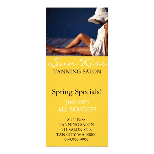 Tanning Salon Spa Artist Flyer Menu (Frente)