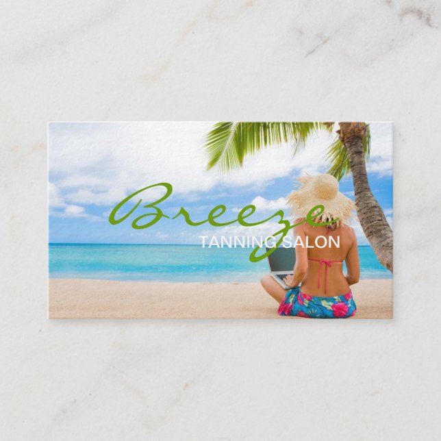 Tanning Salon Spa - Tarjeta de visita (Anverso)