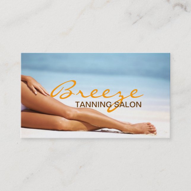 Tanning Salon Spa - Tarjeta de visita (Anverso)
