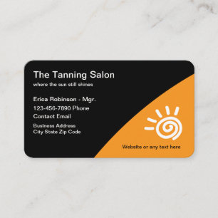 Tanning Salon tarjetas de negocios modernas