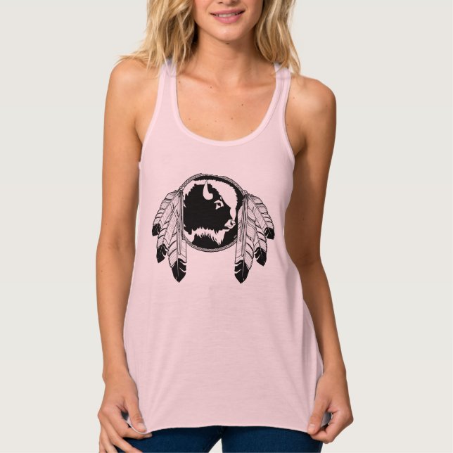 Tanque de arte nativo Top Women's Metis Spirit Ani (Anverso)