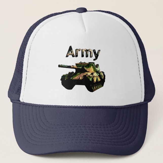 Tanque verde del ejército de Khaki, Gorra de camio (Anverso)