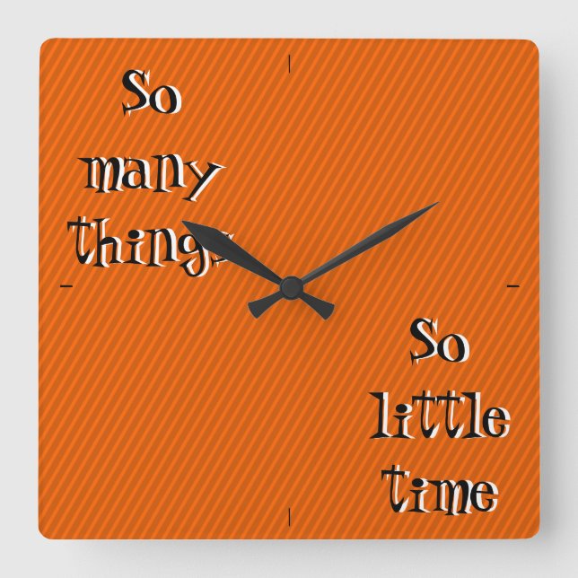 Tantas cosas tan poco tiempo Muro reloj (Anverso)