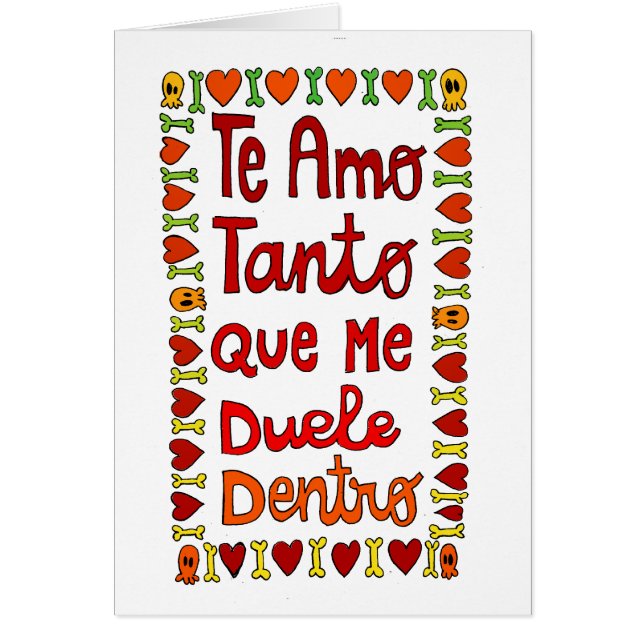 Tanto de Te amo (Frente)