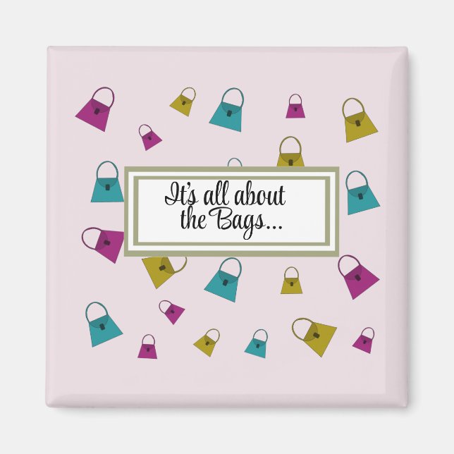 Tantos bolsos de mano con imán de decir (Frente)