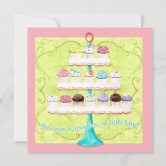 ¡Tantos pasteles, tan poco tiempo!  Invitación de 