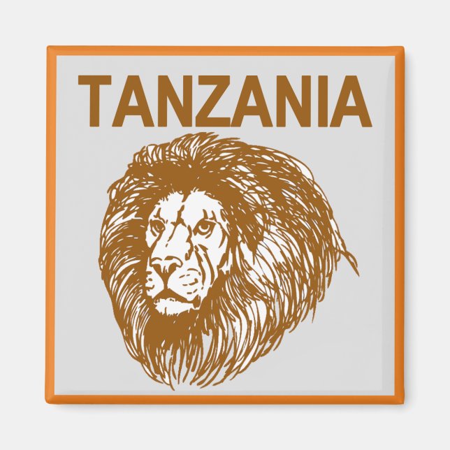 Tanzania con imán de león (Frente)