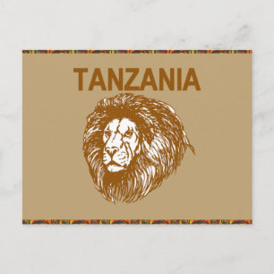 Tanzania con la postal del león