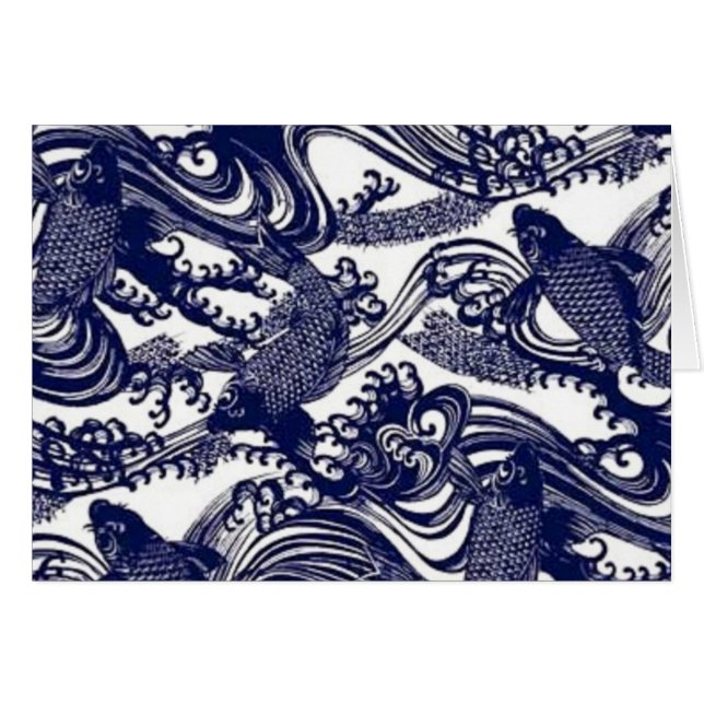 Taoismo Yin Yang azul Tattoo Koi Fish (Anverso (Horizontal))