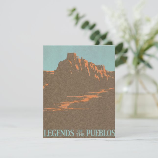 Taos Pueblos Vintage Nuevo México, afiches de viaj (Anverso de pie)