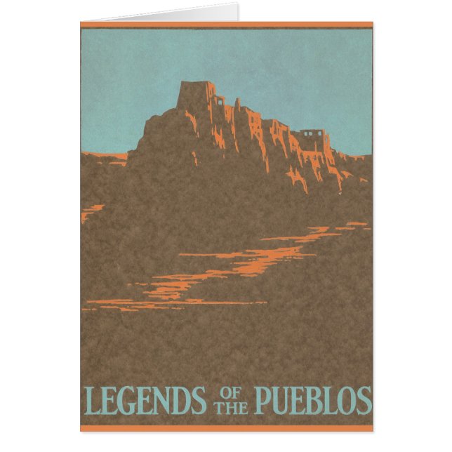 Taos Pueblos Vintage Nuevo México, afiches de viaj (Frente)