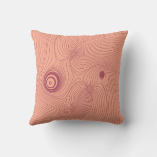 Tapa de Almohada Topográfica Psicodélica de Color 
