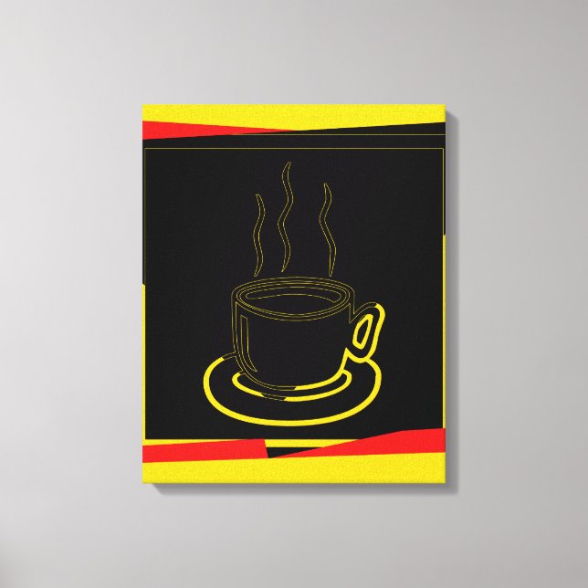Tapa de café Vintage Lienzo envuelto (Anverso)