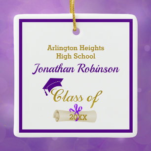 Tapa de gramíneas moradas y adorno cerámico de dip