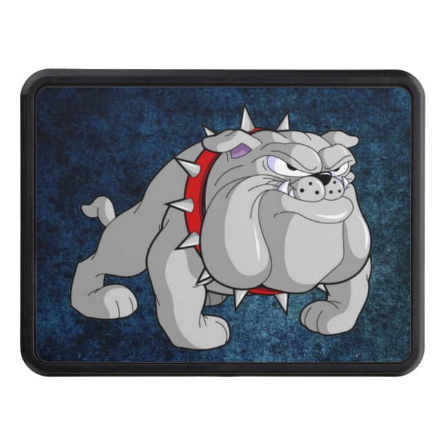 TAPA DE HITCH DEL PERSONALIZADO GRIS DE bulldog (Anverso)